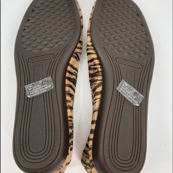 Aerosoles Leather Flats Animal Print Size 5M - Picture 6 of 10